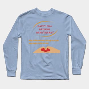 happy 28st wedding anniversary Long Sleeve T-Shirt